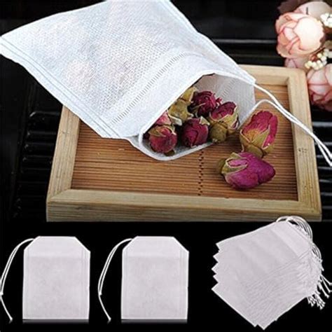 HASTHIP® 100 Pcs Disposable Tea Filter Bags, New Non-Woven Fabrics ...