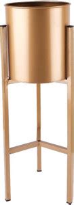Kraft Seeds Metal Planters with Stands (Gold, Pack of 3) | Elegant Pots ...