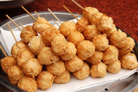 Fishball and Squidball Street Food Skewers