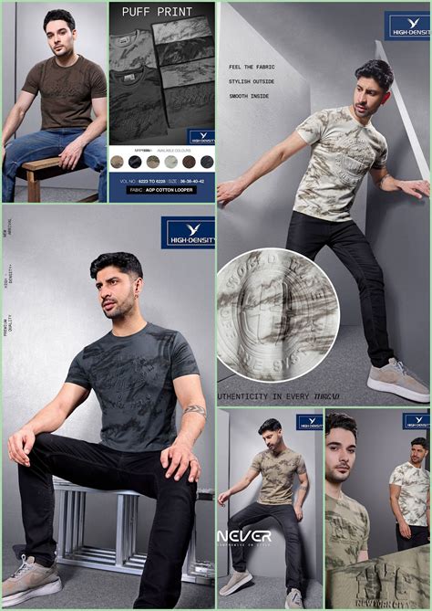 Vol 6223-6228 High Density Cotton Looper Mens Tshirts Wholesale Rate ...
