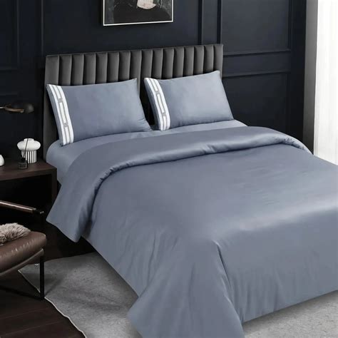 Malako Luxe Collection: 550 TC Grey Premium Embroidered Bedding – MALAKO