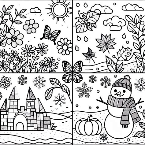 Coloring Page: Seasonal Color Page for Kids