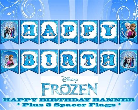 downloadable free printable frozen happy birthday banner templates