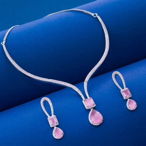 Pink Necklace Set - Gift for Wife - Blushing Beauty Necklace Set by ...