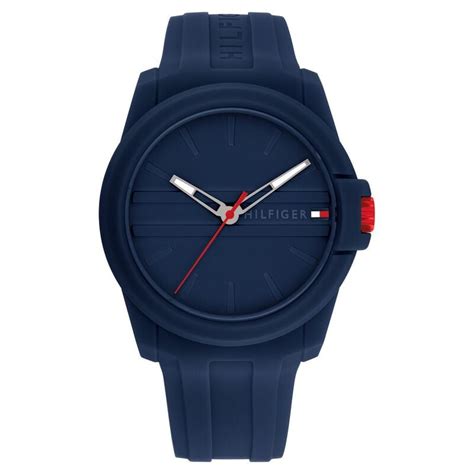 Buy Online Tommy Hilfiger Quartz Analog Blue Silicone Strap for Men ...
