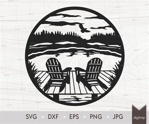 Lake Clip Art Black And White