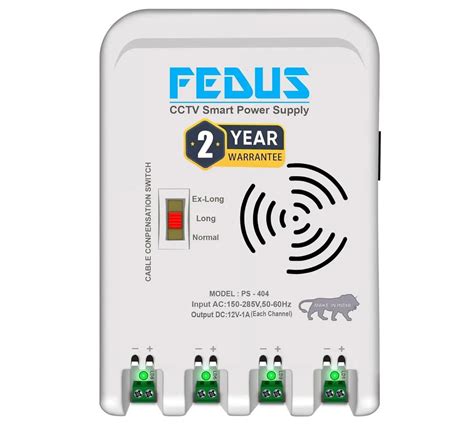 FEDUS 4 Channel SMPS for CCTV, Power Supply Adapter for CCTV