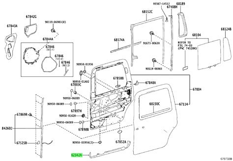 Купить Toyota 6787212110 (67872-12110) Weatherstrip, Rear Door, Lh для ...