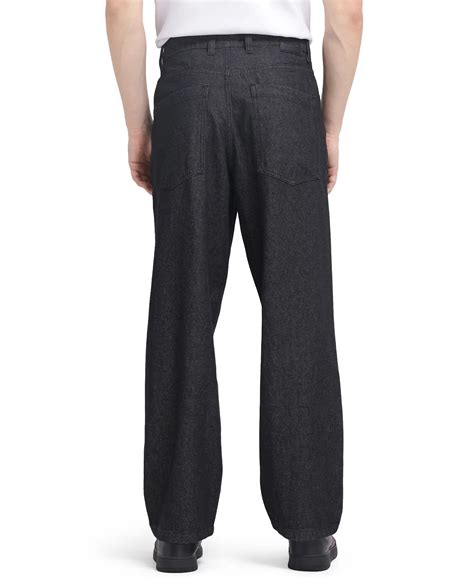 Rare Rabbit Men Bron Black Cotton Fabric Baggy Fit Dark Wash Plain Jea