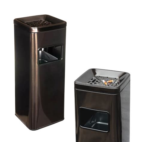 Buy Ashtray Black | Standing Square Stainless Steel Ashtray Large ...