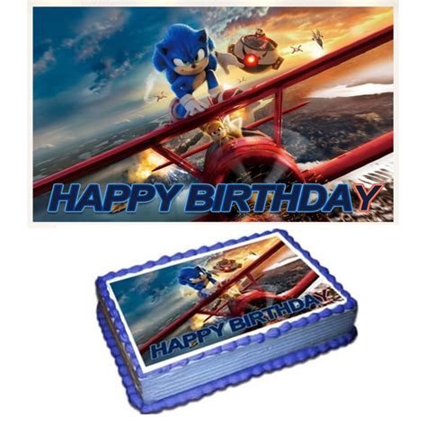 Edible Blue Hedgehog Figure Birthday Cake Topper Blue Hedgehog Wafer ...