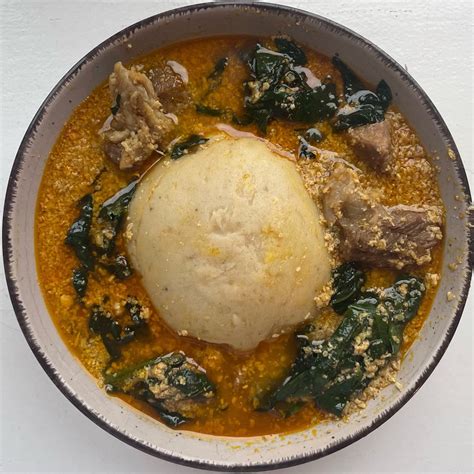 [Homemade] Nigerian Egusi soup & fufu : r/food