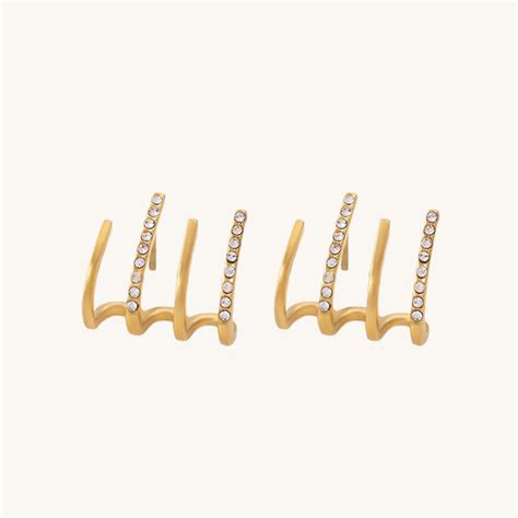 Buy Diamond Climber Earrings | Gold Plating – PALMONAS