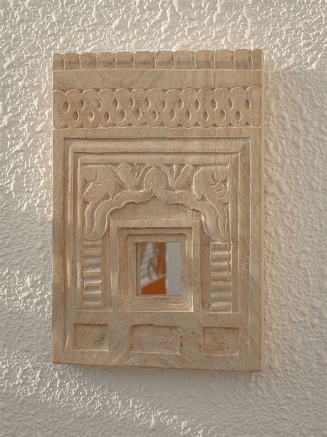 Buy Maya Temple Wall Mirror | Mango Wood Mirror Online India – Nuga