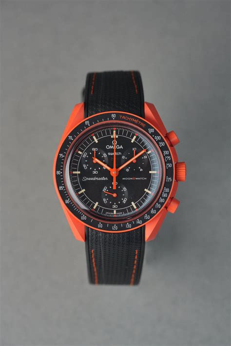 Rubber Curved Strap for Omega x Swatch MoonSwatch – Mission on Earth ...