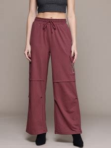 Roadster Solid Women Maroon Track Pants - Buy Roadster Solid Women ...