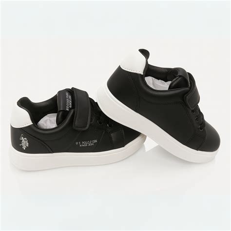 U.S. Polo Assn. Kids Casual Sneakers (1–8Y) Beige And Black – SMILE BABY