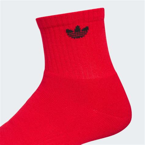 adidas Unisex Originals Trefoil 2.0 6-Pack Quarter - Red | Free ...