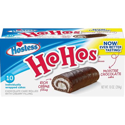 Amazon.com: Hostess Ho Hos | 10 unidades | 10 onzas | Paquete de 2 (20 ...