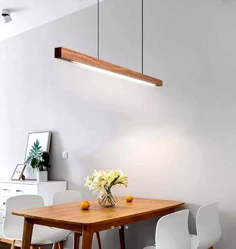 Buy Artica Ultra Slim Linear Wooden Pendant Light Adjustable Hanging ...