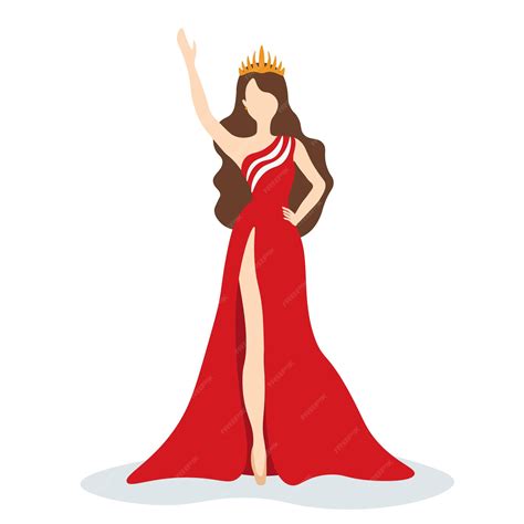 Premium Vector | Vector illustration of beauty queen pageant winner on ...