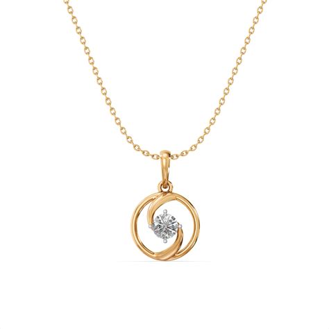 Spiral Glow 9KT Gold Laboratory Grown Diamond Pendant Necklace – PALMONAS
