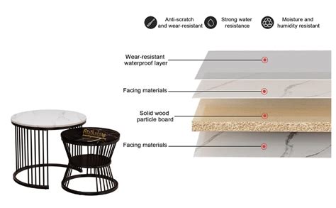 RIZIK STORE® Iron Frame Handmade 20.5" x 20.5" Round Coffee Table ...