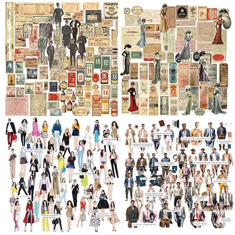 CrafTangles Precut Stickers - Fashion People (281 pcs) Peel and Stick ...