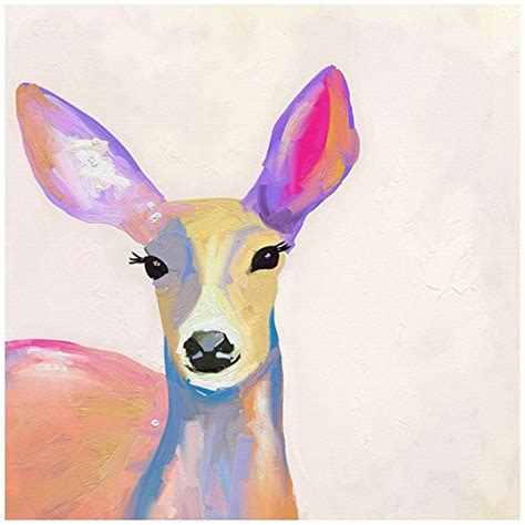 GreenBox Art + Culture NB47297 Miss Deer Canvas Wall Art by Cathy ...