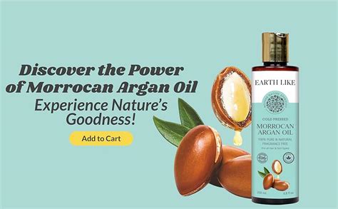 Earth Like Cold Pressed Moroccan Argan Oil 200ml - 100% Pure, Natural ...