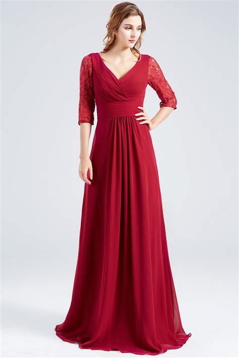 Maroon-Red V Neck Back Cut-Out Maxi – ShObO