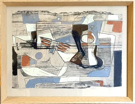 Beretta - French Abstract Expressionist Acrylic on Paper. For Sale at ...