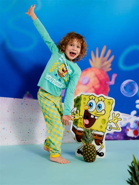 SpongeBob pyjama set Color pale turquoise - SINSAY - 7144Z-06X