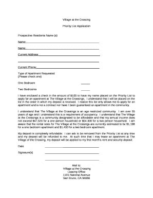 Village at the Crossing Doc Template | pdfFiller