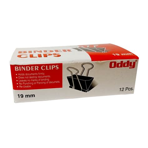Oddy Binder Clips 12 Pcs Pack - SCOOBOO - Oddy