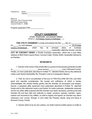 Fillable Online Utility Easement Fax Email Print - pdfFiller