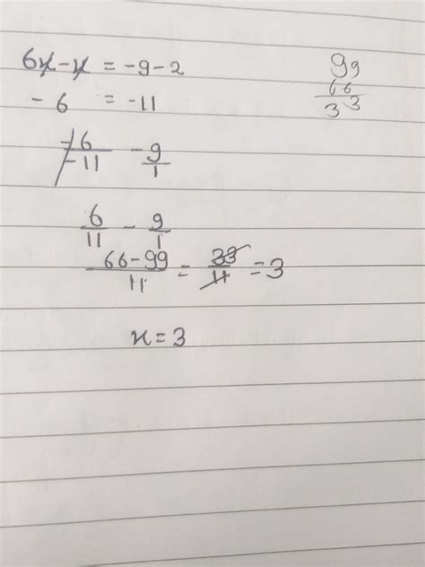 6x-9-2(1+x)= x-9pls solve as soon as possible - Brainly.in