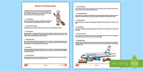 Airport Ideas Worksheet / Worksheet (teacher made) - Twinkl