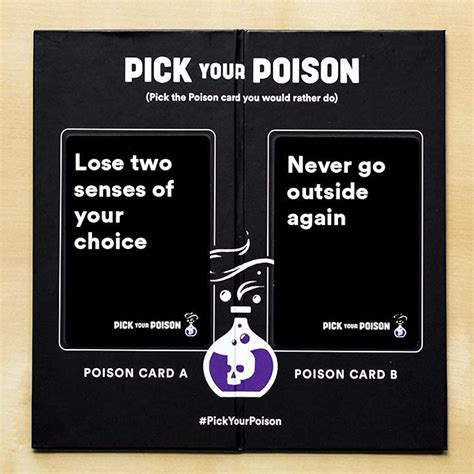 Buy Pick Your Poison Card Game: The What Would You Rather Do? Party ...