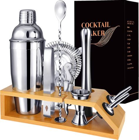 Amazon.com: Cocktail Shaker Set Bartender Kit: 10-Piece Premium ...