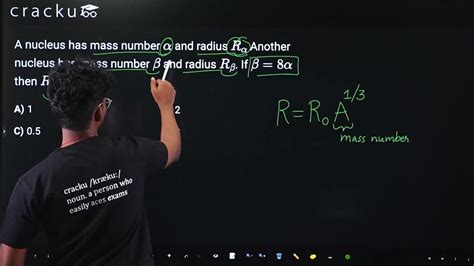 [Video] A nucleus has mass number \\alpha and radius R_{\\alpha ...