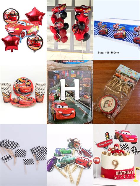 Cars McQueen Party Supplies, Hobbies & Toys, Stationery & Craft ...