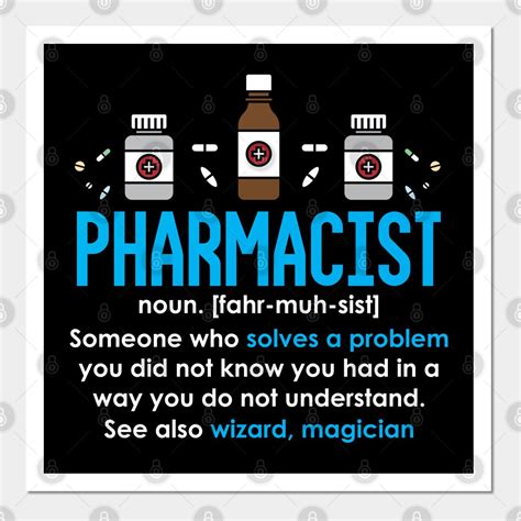 Funny Pharmacist Definition Pharmacy Employee. Pharmacy Tech Quote Gift for Medical Worker ...