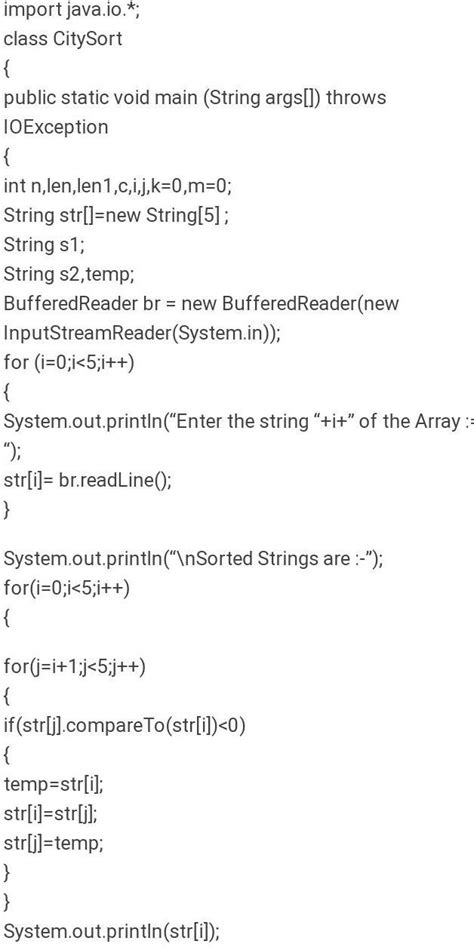 Write a program in java to accept names and temperature of 10 cities ...