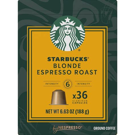 Starbucks Blonde Espresso Roast Nespresso Coffee Capsules at Joel ...