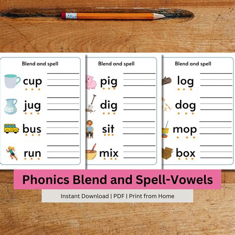 Phonics Worksheets Vowels CVC Words Phonics Games Phonics Activities CVC Worksheets Kindergarten ...