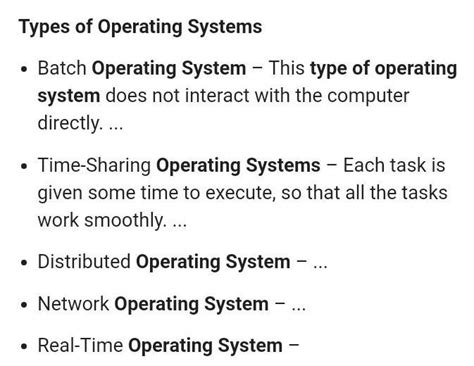 What are the types of operating systems ? - Brainly.in