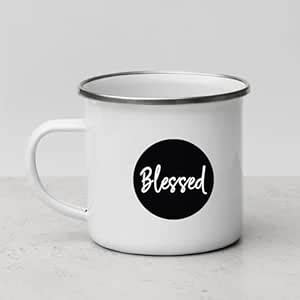 Buy SMIZE Blessed Tea Coffee Mug | Unbreakable Enamel | Cool Funky Gift ...