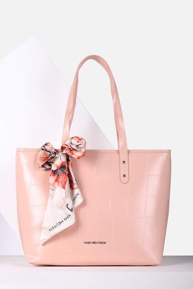Buy Women Peach Textured Formal Handbag Online - 39826798 | Van Heusen