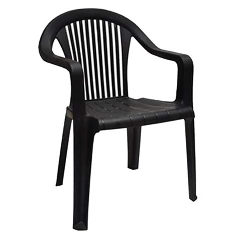 Italica Plastic Chair Black 61 x 58.4 x 83.8 cm Pack of 3 : Amazon.in ...
